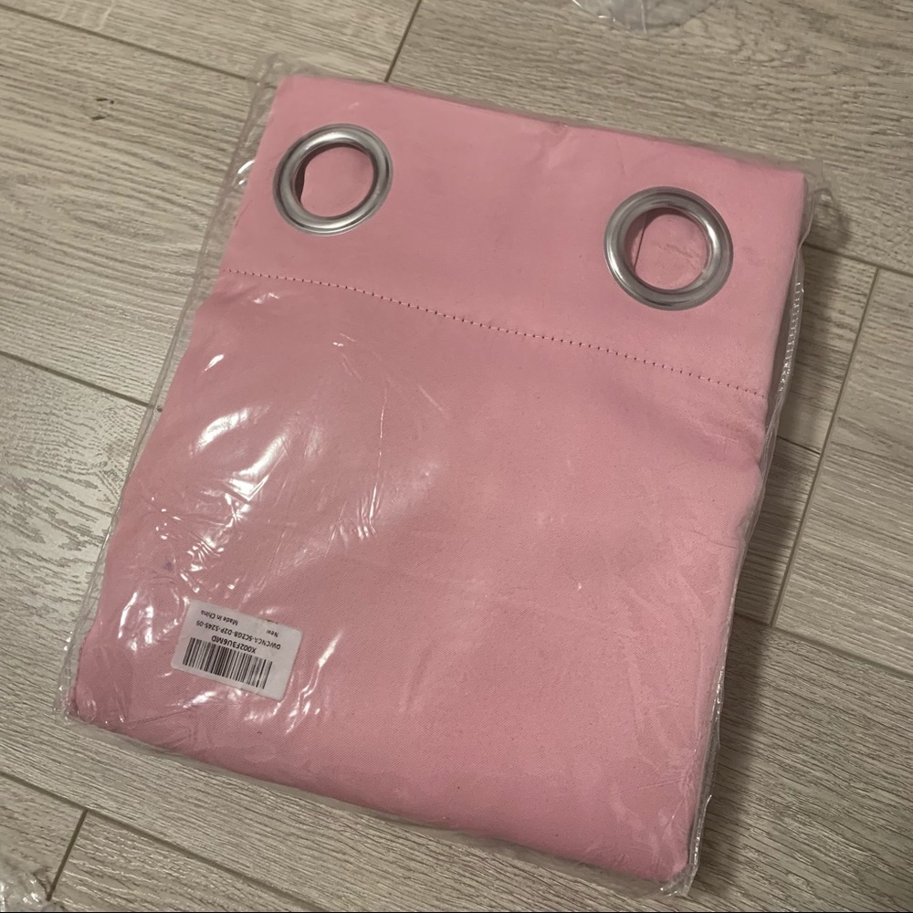 New with Tag Push Pink Color light blocking designer Curtain Panel set of two - Picture 3 of 5